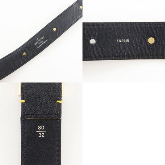 Louis Vuitton Ceinture Suhali Studs Leather Noir Black Belt main image 7